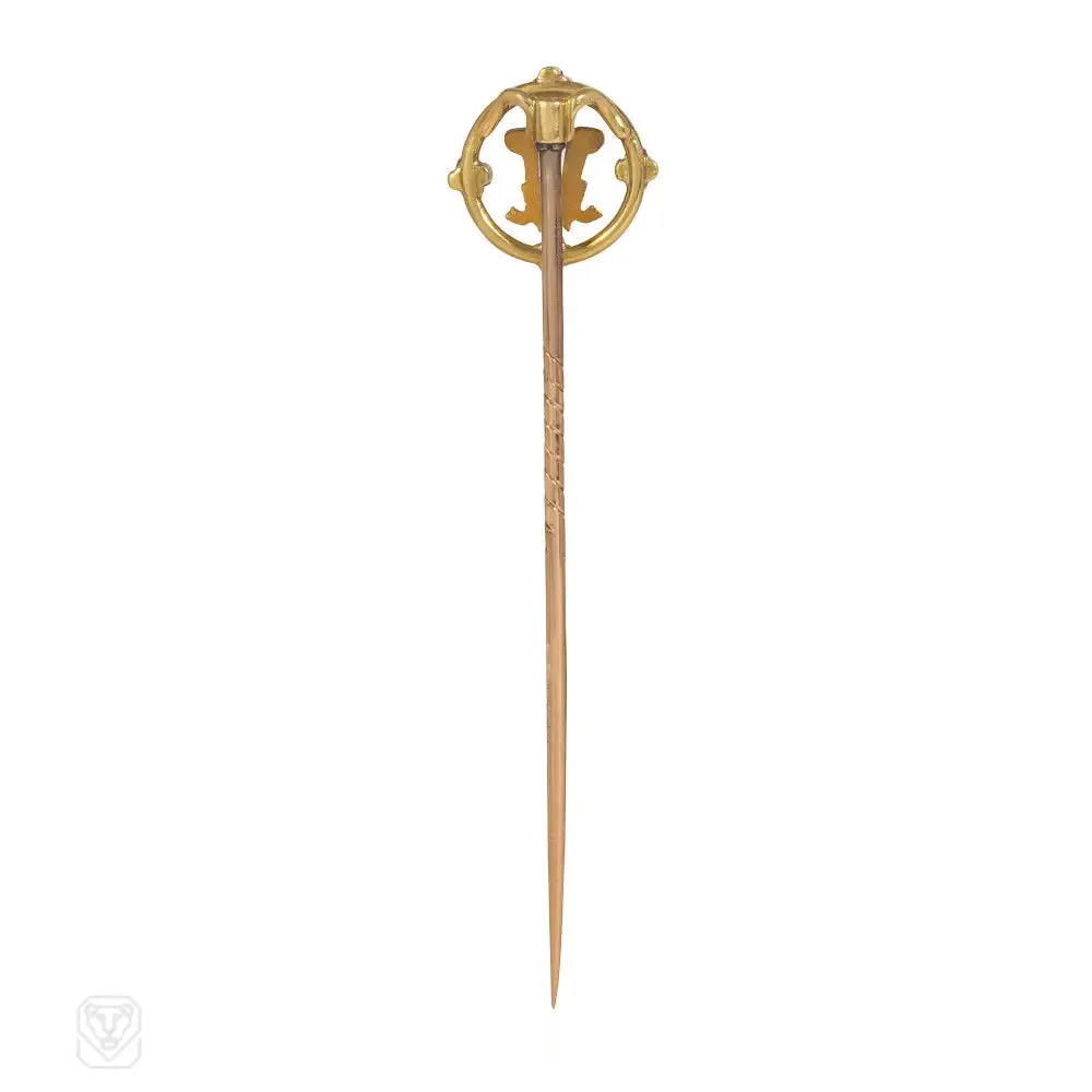 1880s Carlo Giuliano Prince of Wales stick pin