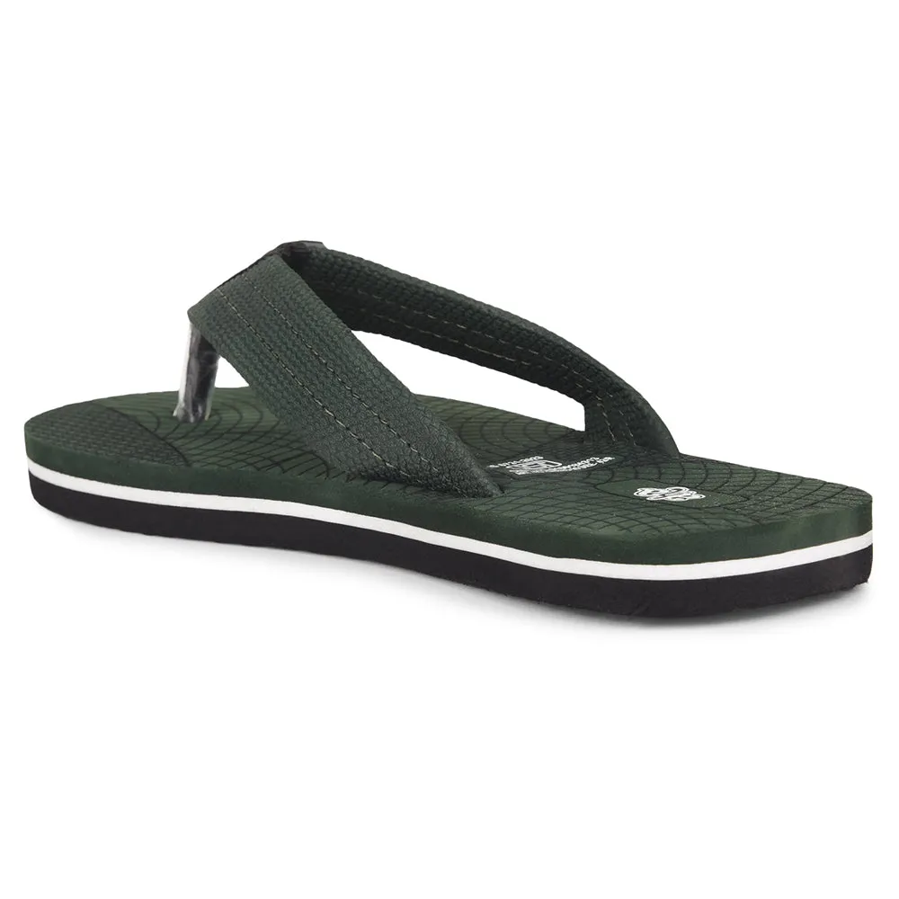 AHA Casual Olive Green Flip Flop For Men ORTHO-20 By Liberty