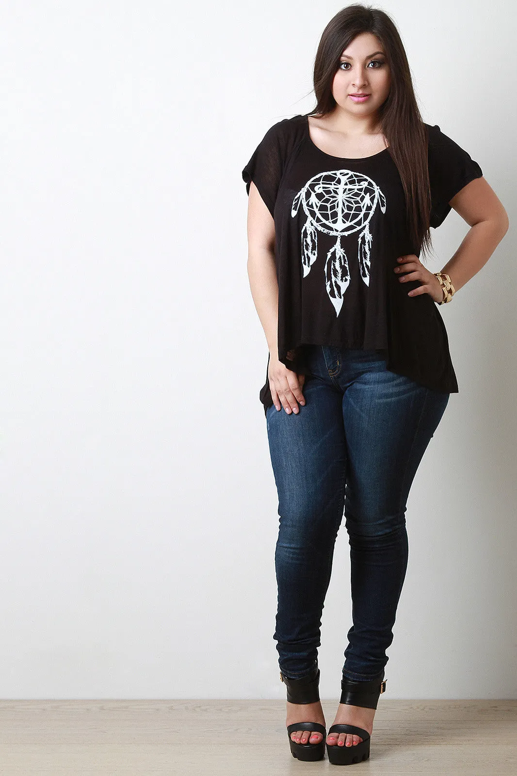 Anchor Dreamcatcher Graphic Print Tee