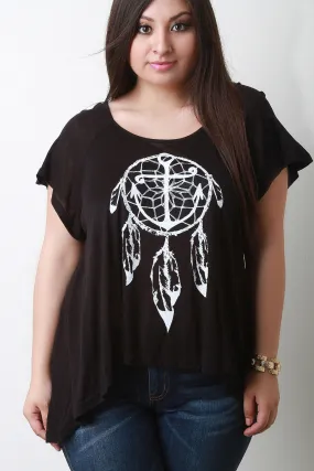 Anchor Dreamcatcher Graphic Print Tee