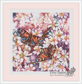 Apple Tree with Butterfly - PDF Cross Stitch Pattern