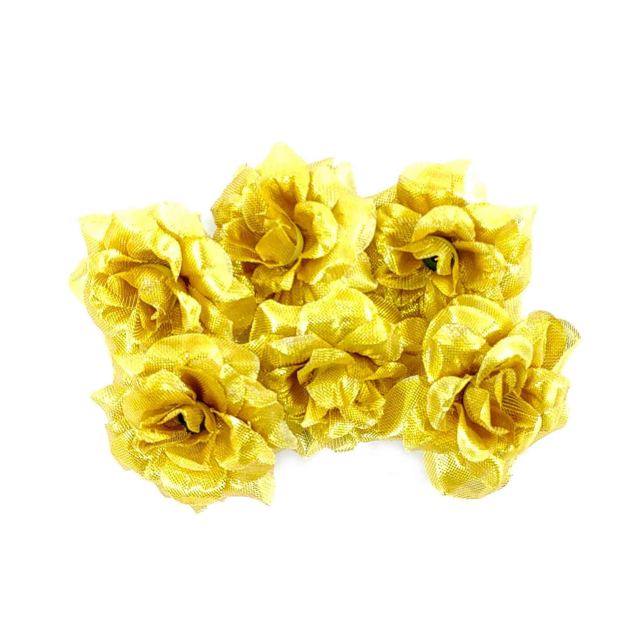 Beautiful Fabric Net Flowers for DIY Craft, Trousseau Packing or Decoration (pack of 12 Flowers) - Design 38