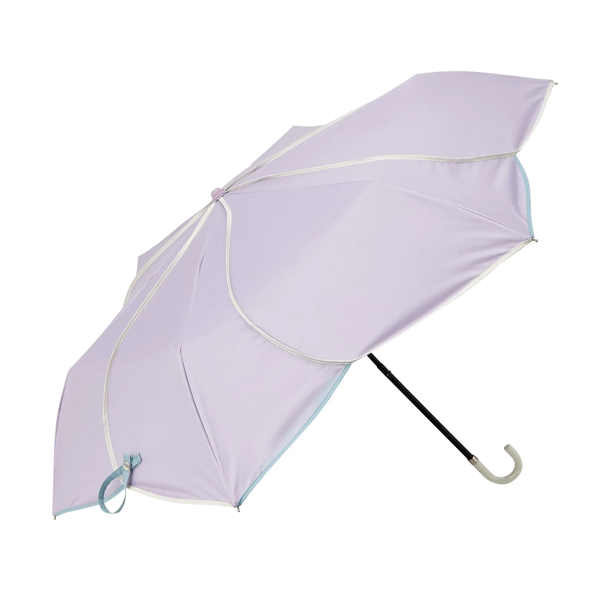 Bicolor Piping Compact Parasol Umbrella 47Cm Purple