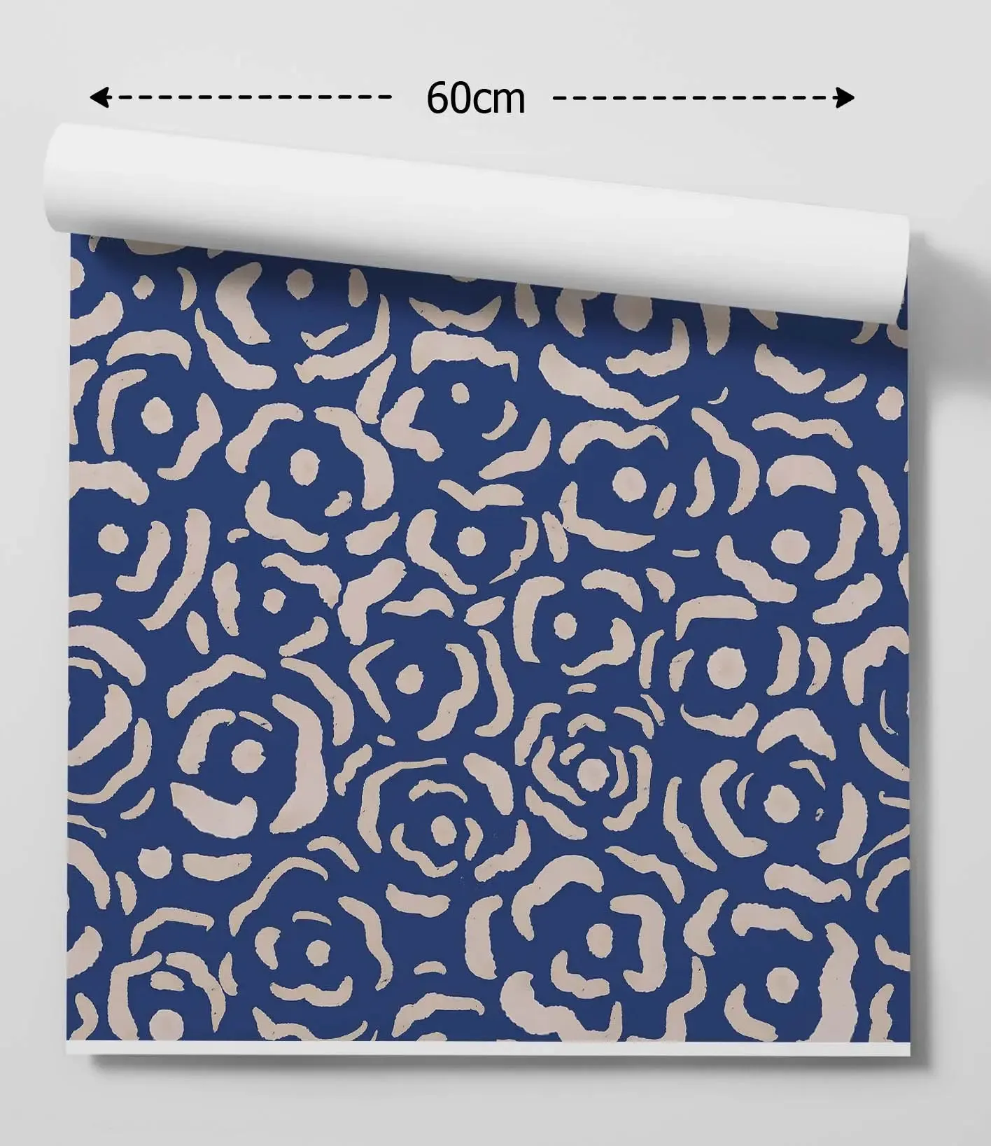 Blue Roses - Blue Rose Floral Peel and Stick Removable Wallpaper