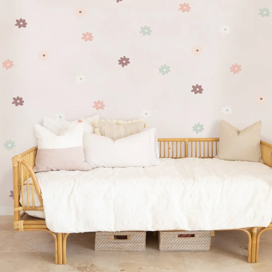 Blush Whimsy Daisy Wall Decal Set