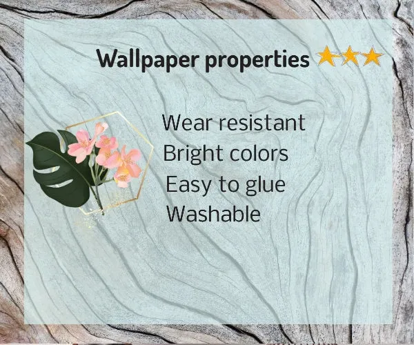 Boho wallpaper Flower wallpaper Floral Peel and Stick wall mural Self Adhesive Removable wallpaper Living Room Bedroom wall decoration