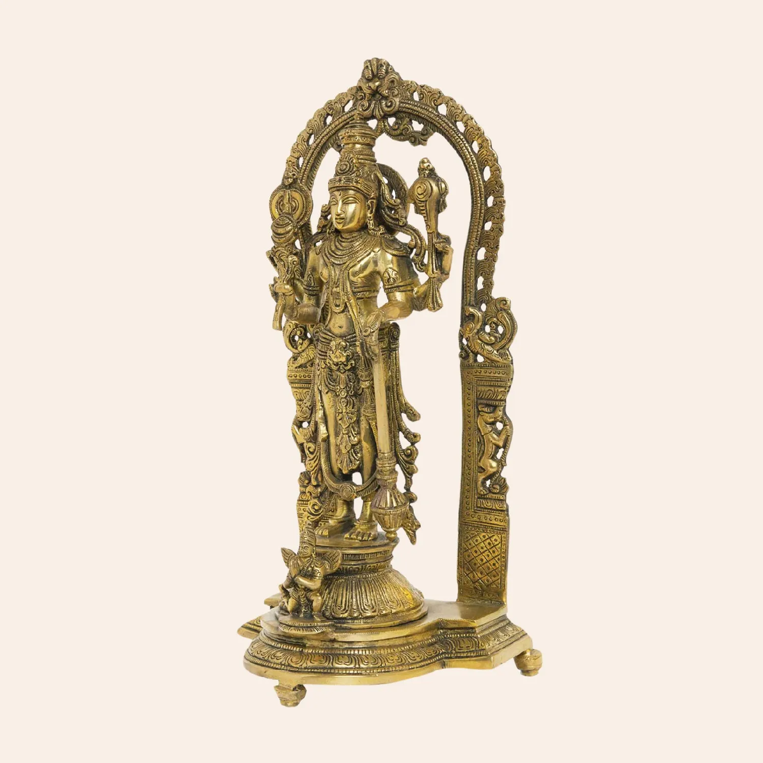 Brass Engraved Vishnu Arch 16 in