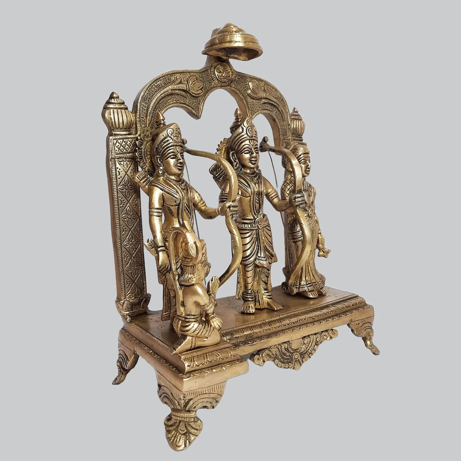 Brass Ram Darbar in Arch and Umbrella 12 in