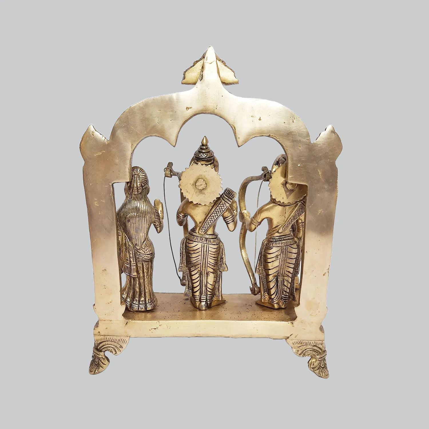 Brass Ram Darbar in Arch and Umbrella 12 in