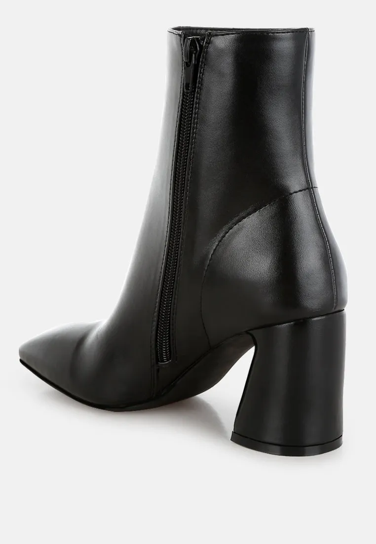 Bruna Square Toe Ankle Boots