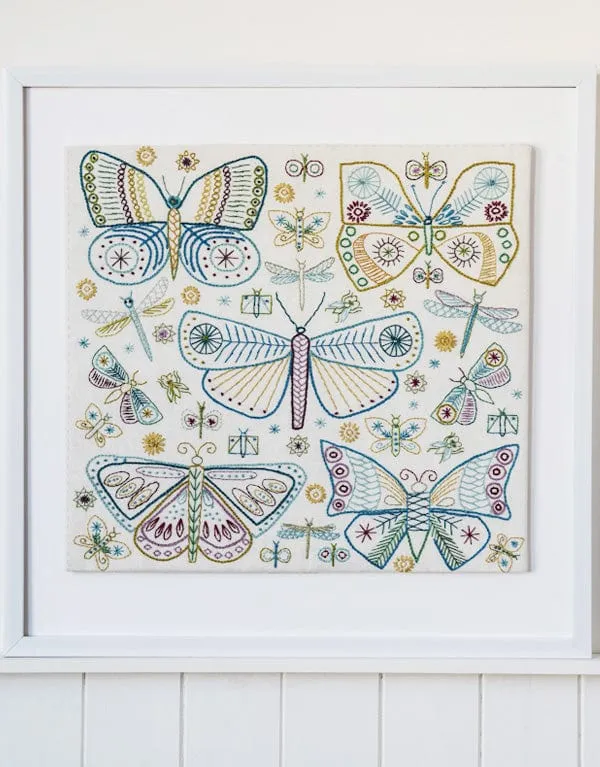 Butterflies, Nancy Nicholson Embroidery Stitch Kit