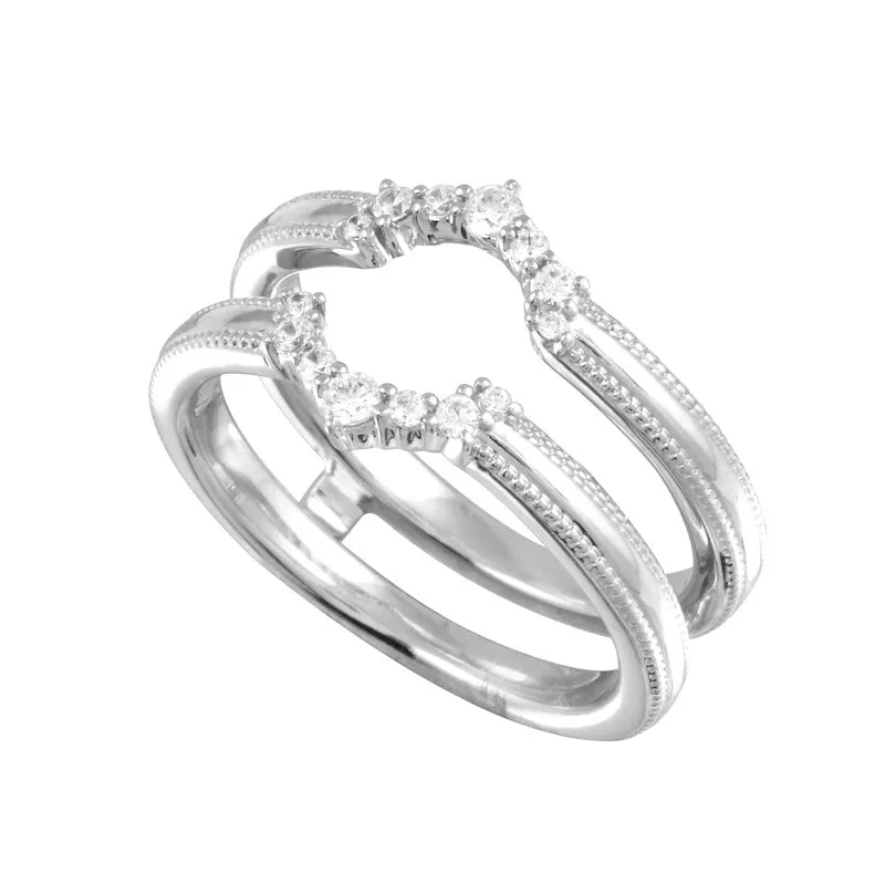 Diamond and Milgrain Guard Ring