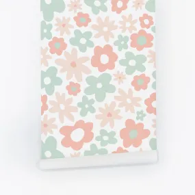 Dreamy Pastel Flowers Wallpaper