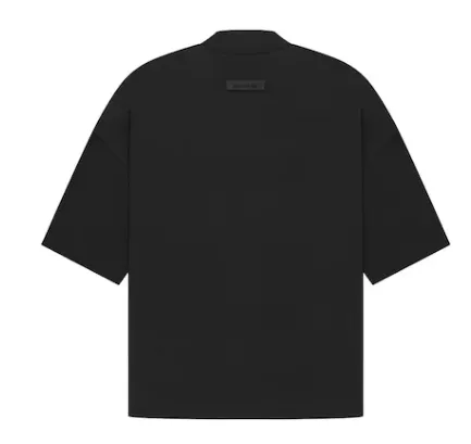 FEAR OF GOD ESSENTIALS ARCH LOGO TEE JET BLACK