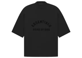 FEAR OF GOD ESSENTIALS ARCH LOGO TEE JET BLACK