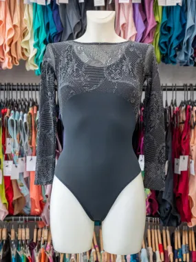 Gray Dance Long Sleeve Leotard MP617