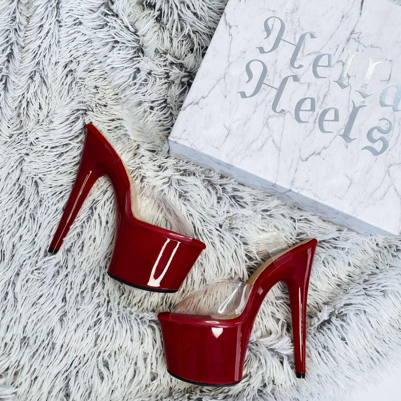 Hella Heels Classic Gloss 7inch Stilettos - Chilli