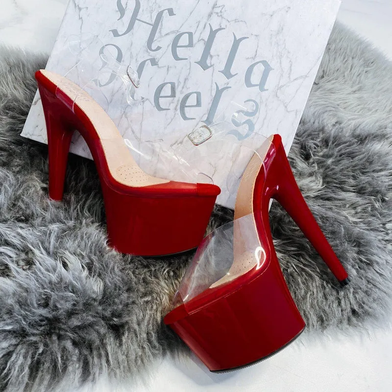 Hella Heels Classic Gloss 7inch Stilettos - Chilli