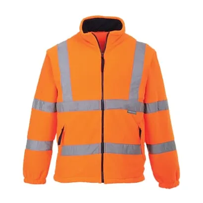 Hi Vis Mesh Lined Fleece Jacket Rail RIS 3279 Portwest F300