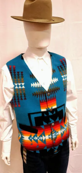 Kraffs Wool Vest, Chief Joseph Turquoise