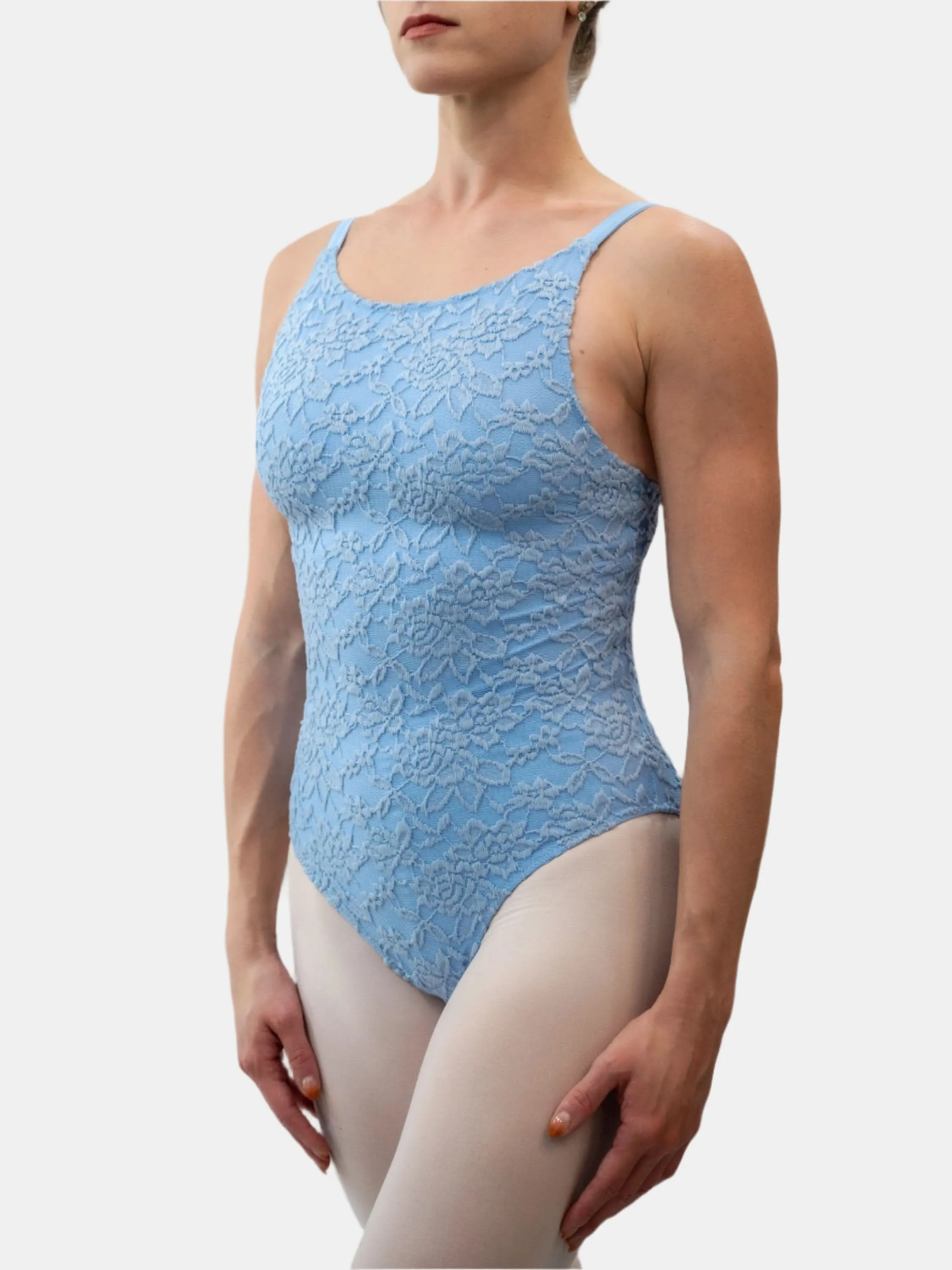 Light Blue Dance Spaghetti Straps Leotard MP698