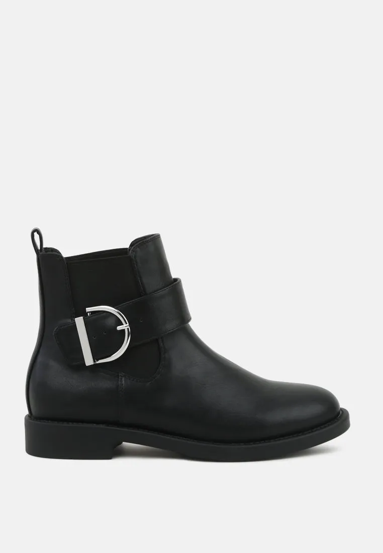 Marina Buckle Detail Chelsea Boots