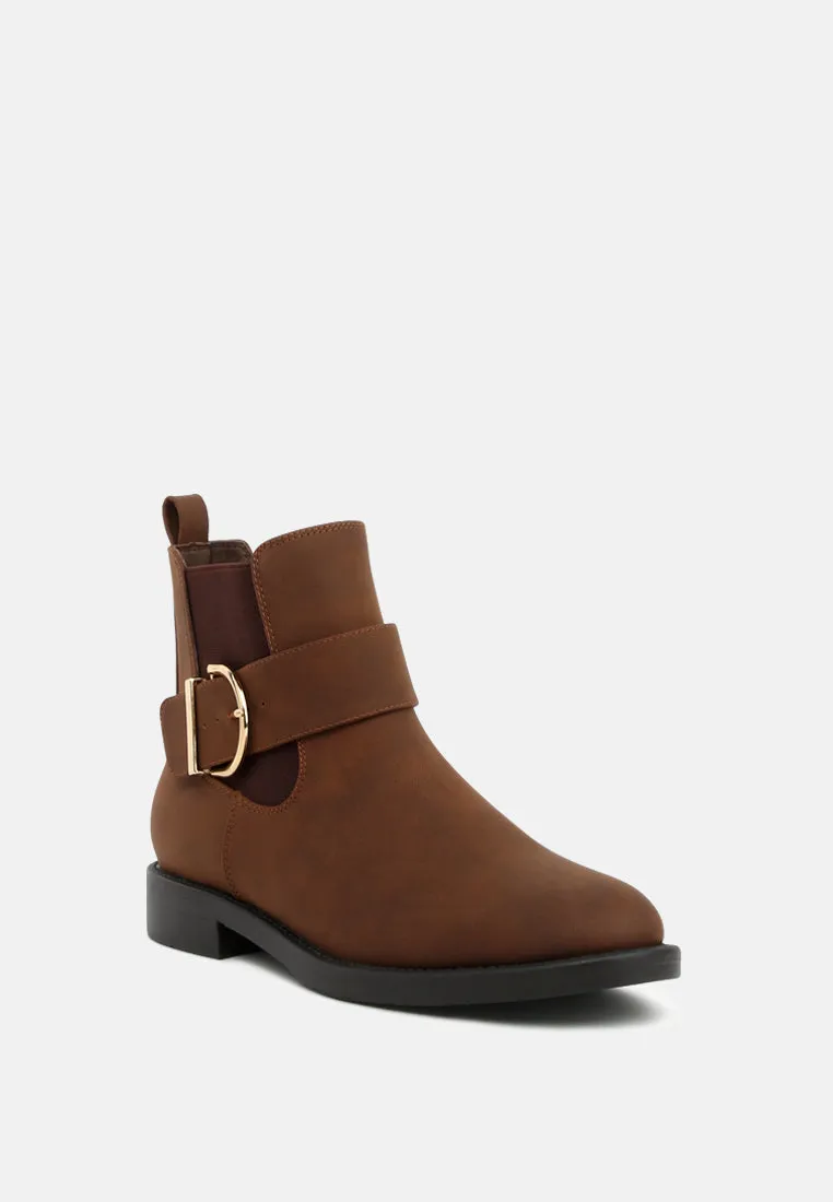 Marina Buckle Detail Chelsea Boots