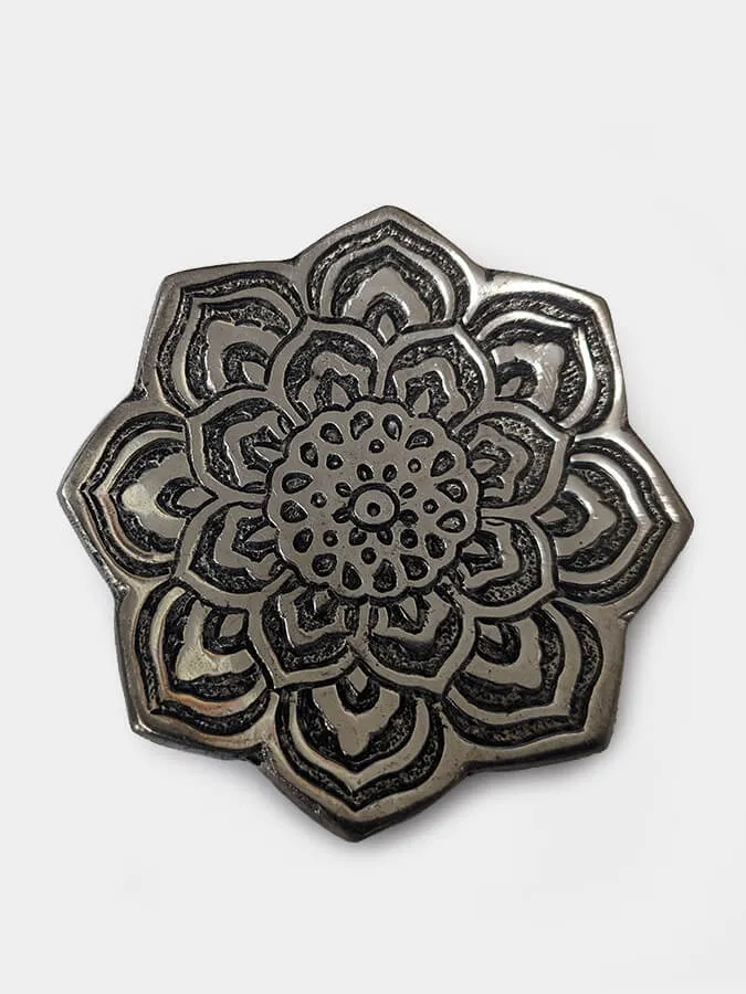 Namaste Flower Shaped Aluminium Incense Holder