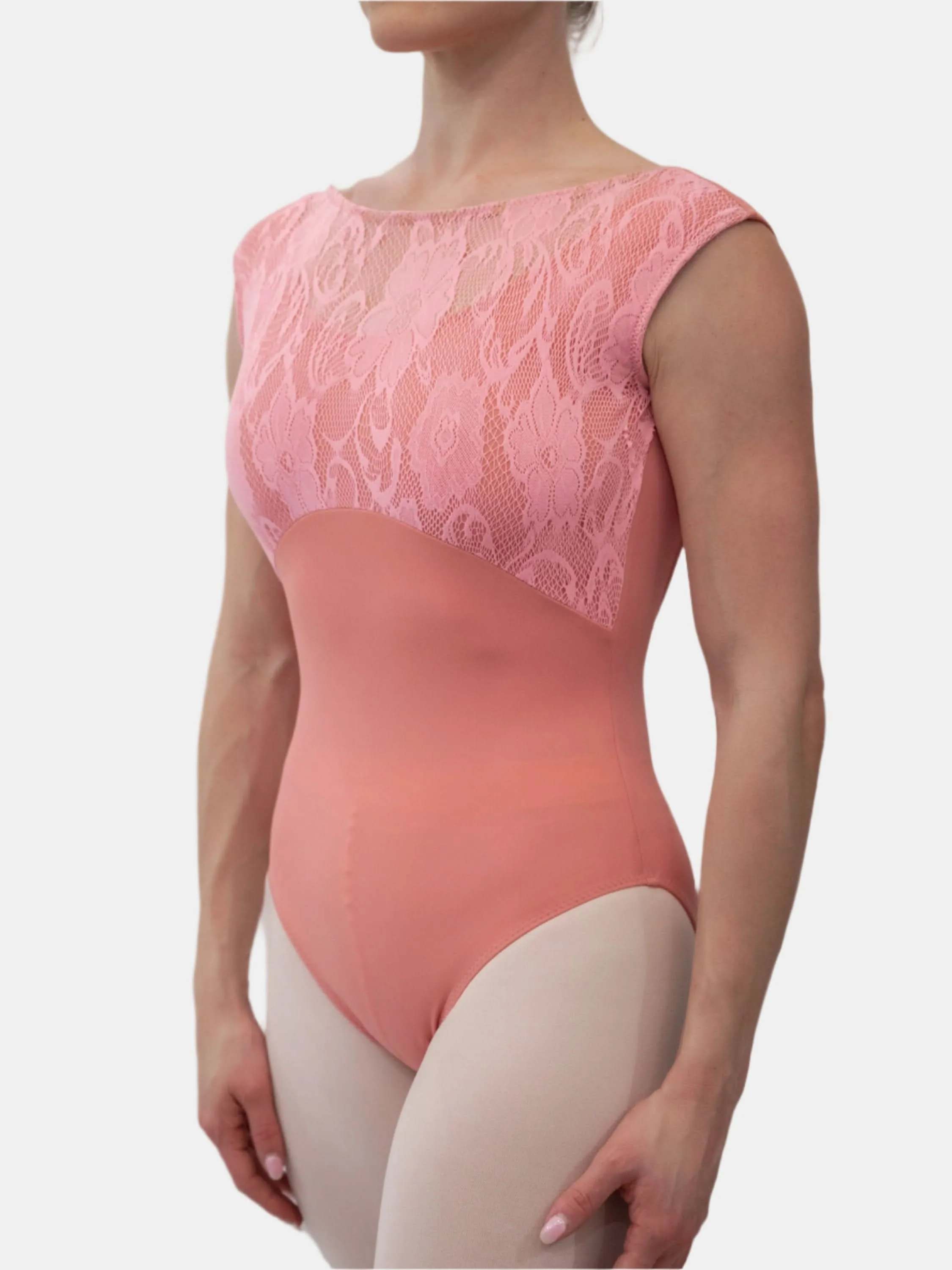 Old Rose Lace Dance Tank Leotard MP756