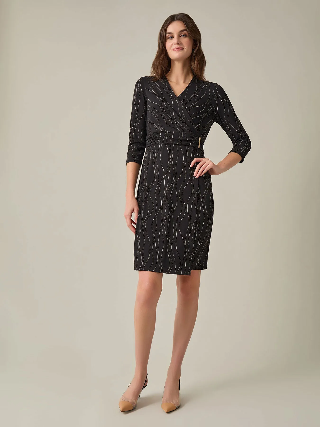 Plus Faux Wrap Dress, Everyday Knit