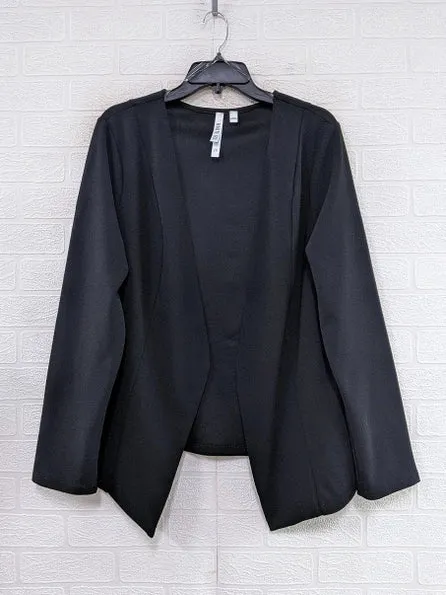 Pointed Hem Plus Size Blazer