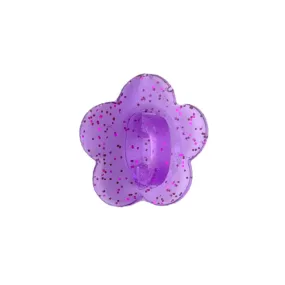 Purple Glitter Flower Stick-On Hook