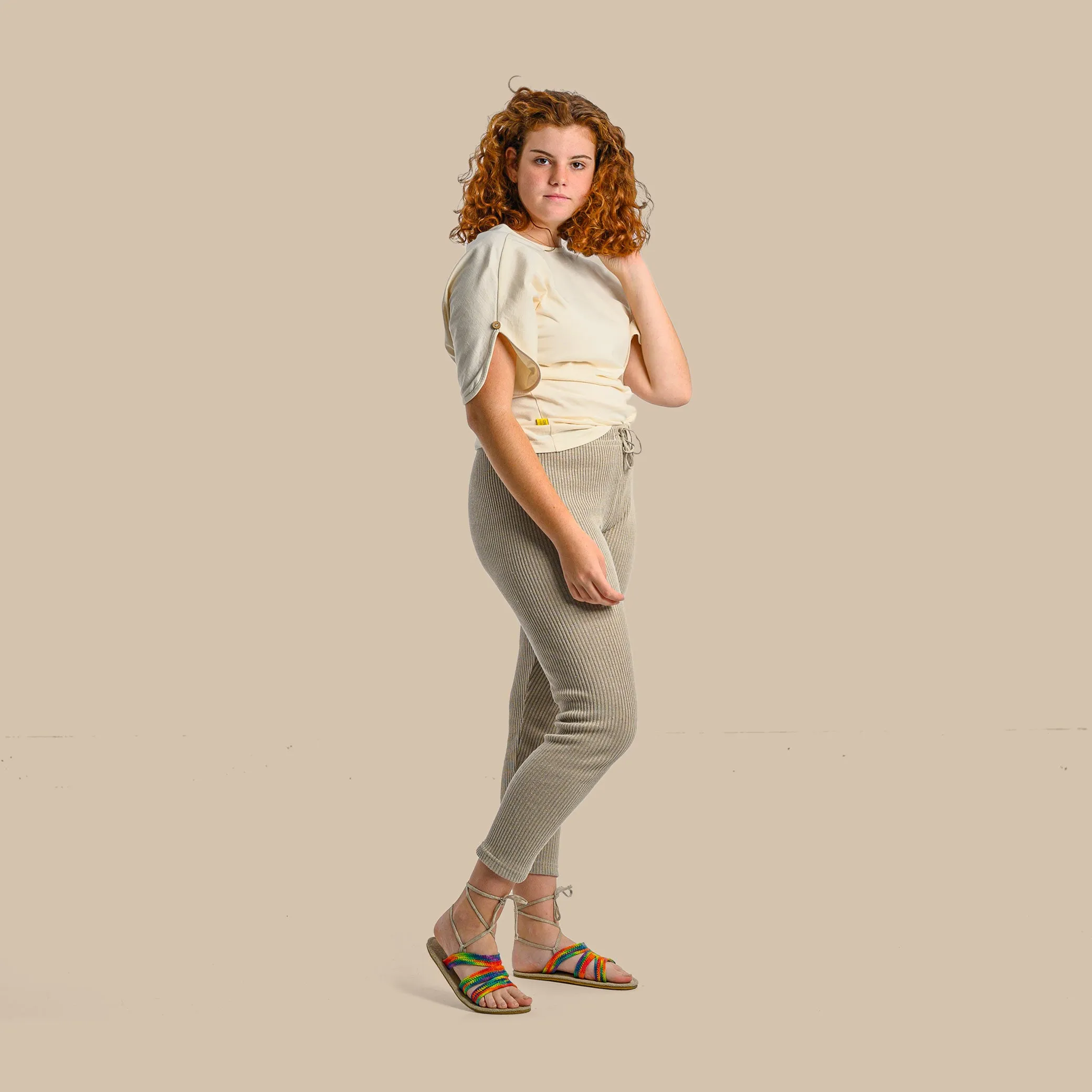 SANTA BARBARA 100% Organic Linen Leggings (100% Biodegradable Organic Elastic & OC Thread Options)