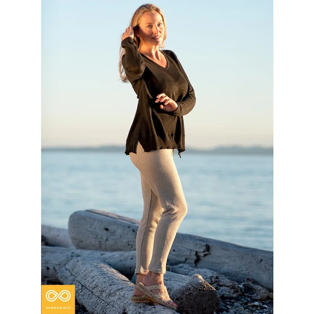 SANTA BARBARA 100% Organic Linen Leggings (100% Biodegradable Organic Elastic & OC Thread Options)