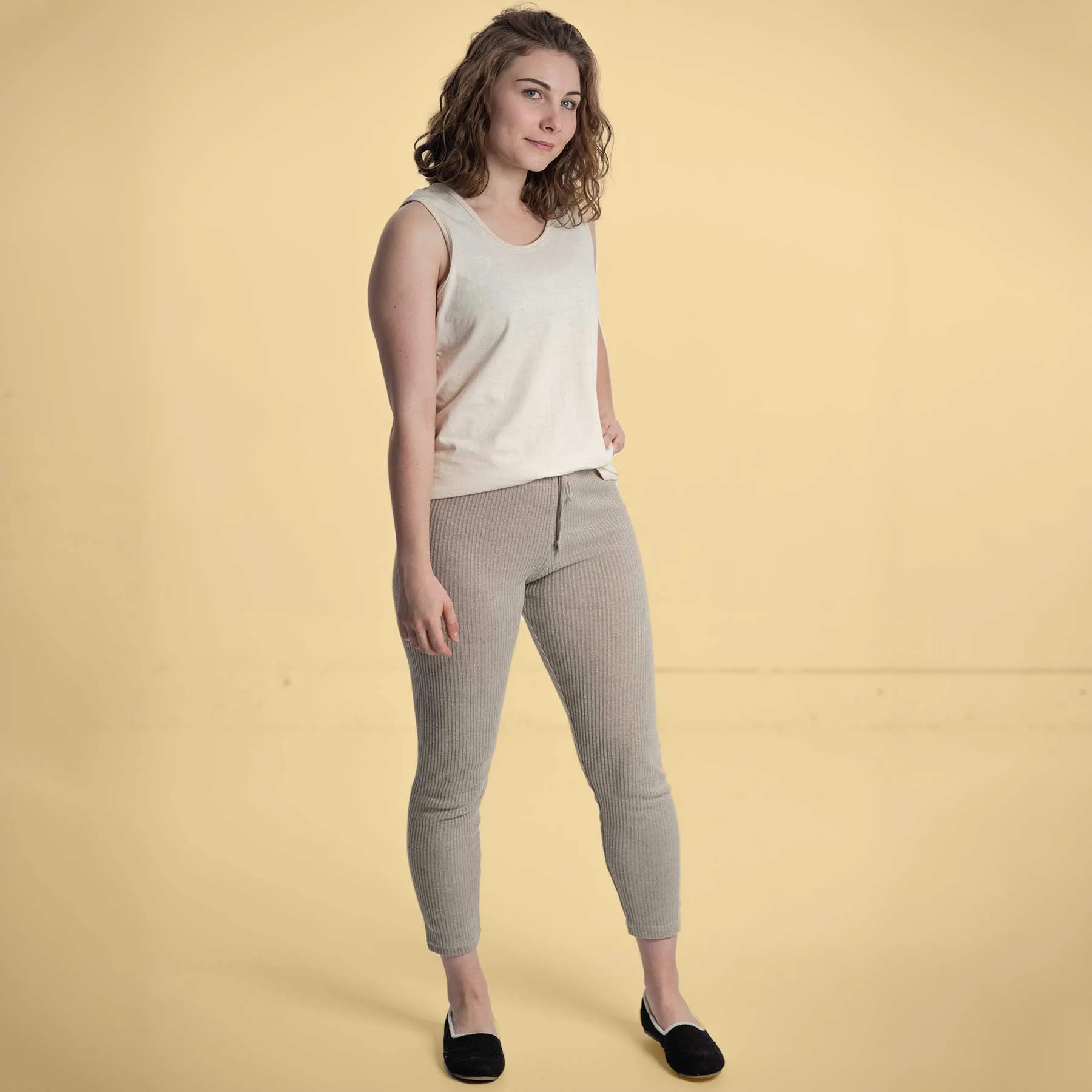 SANTA BARBARA 100% Organic Linen Leggings (100% Biodegradable Organic Elastic & OC Thread Options)