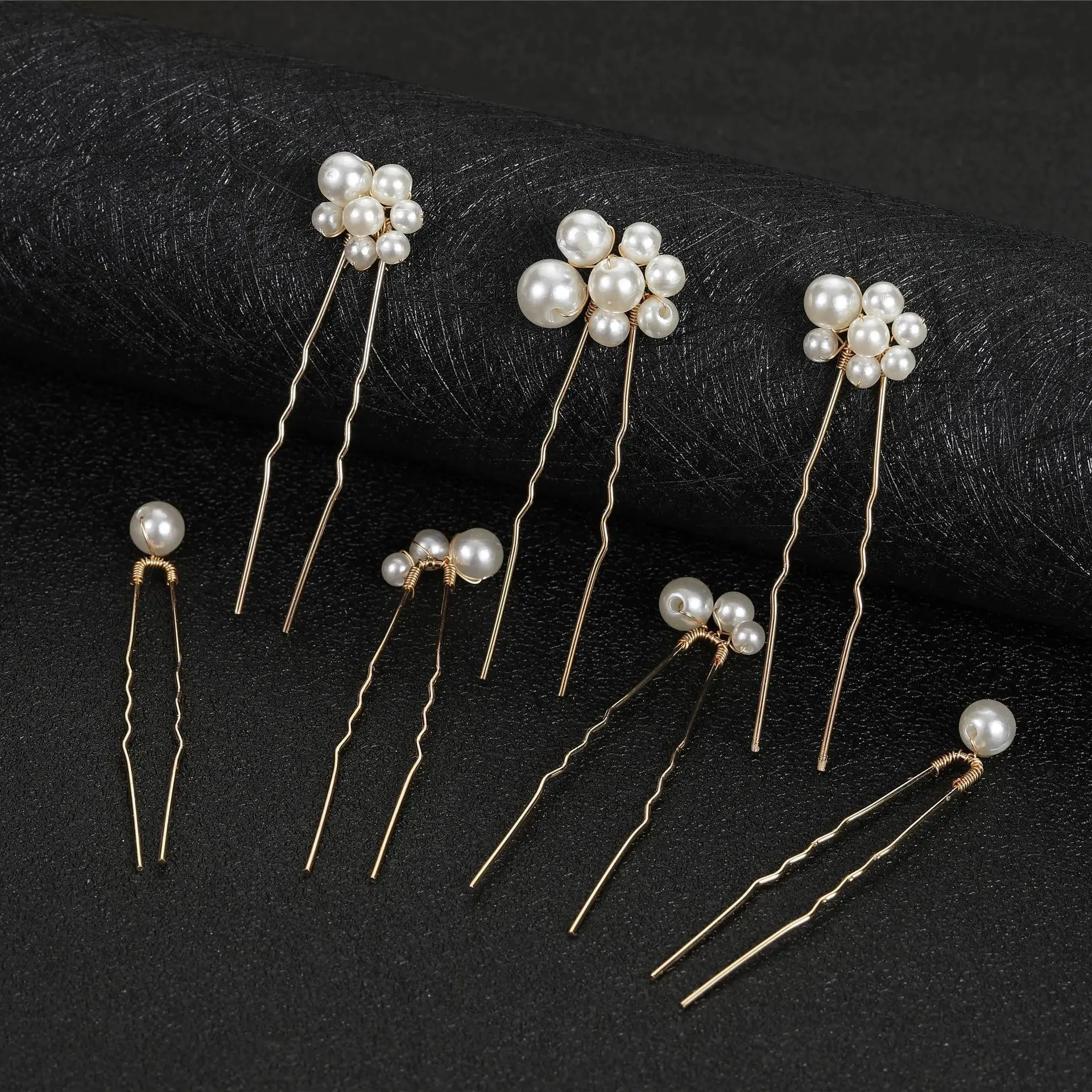 Simple U Shaped Hair Sticks Bride Wedding Headdress White Porcelain Flower Hairpins Hair Clips Bridal Jewelry Fairy Headpieces