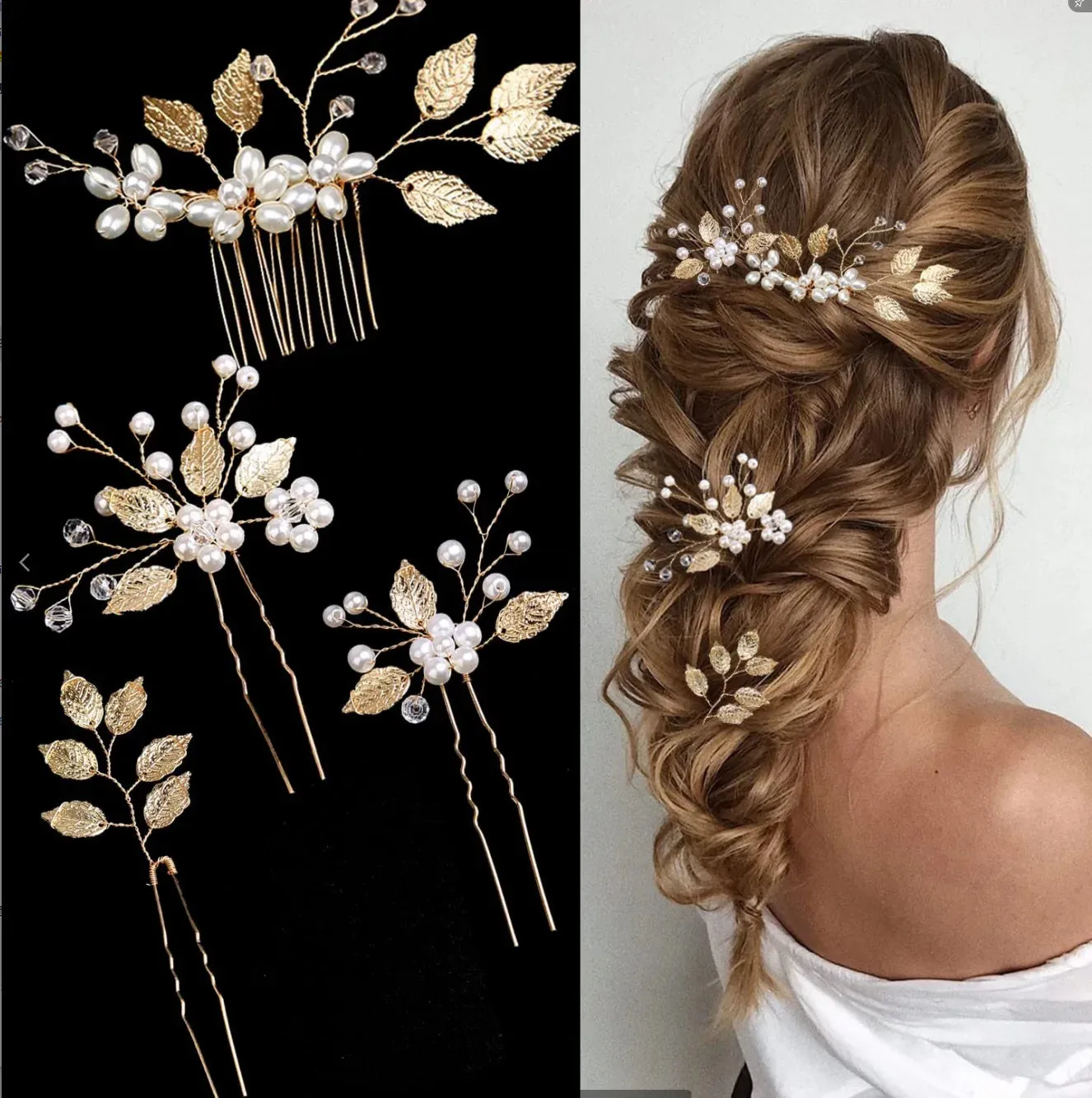 Simple U Shaped Hair Sticks Bride Wedding Headdress White Porcelain Flower Hairpins Hair Clips Bridal Jewelry Fairy Headpieces