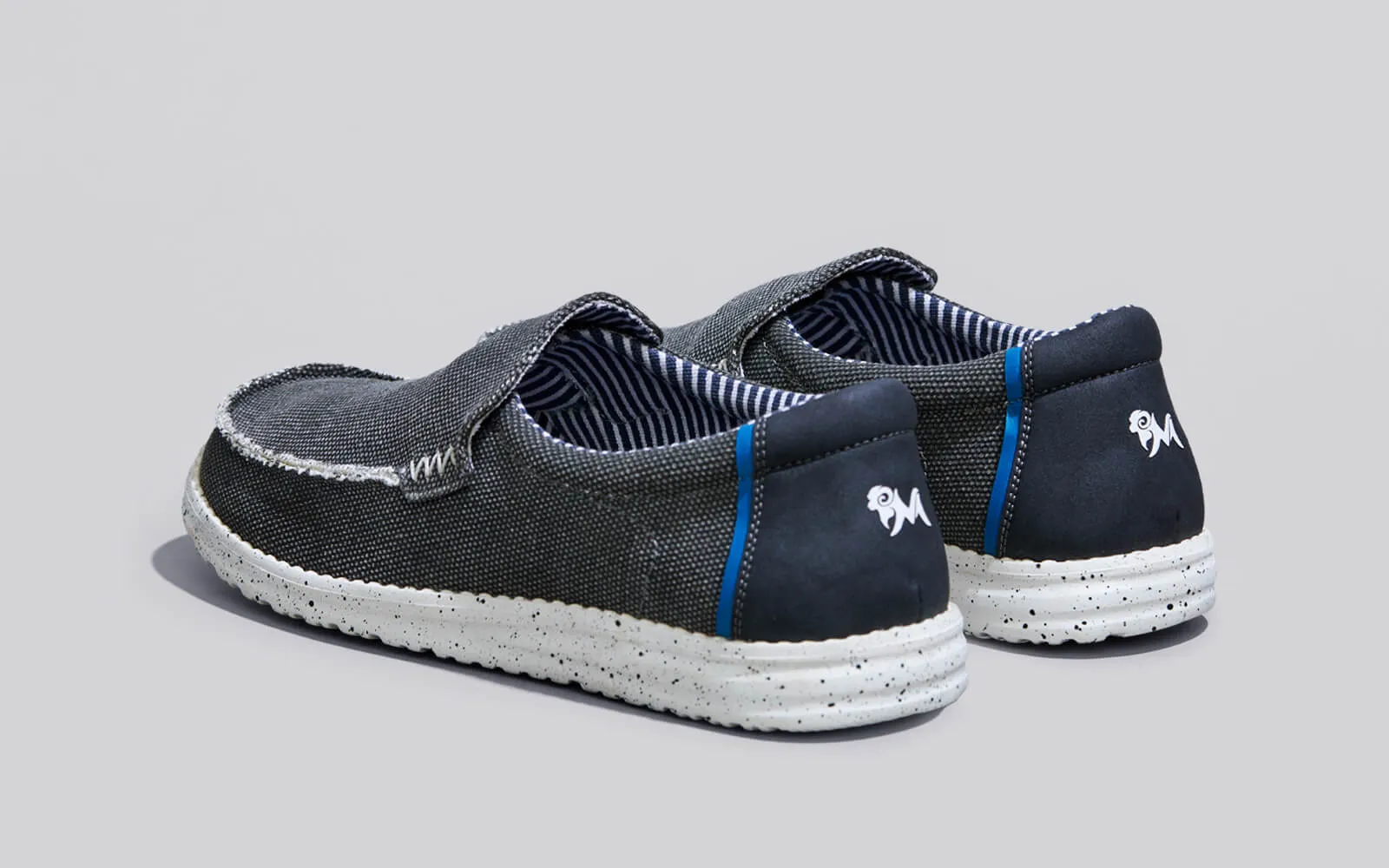 The Wanderers Slip Ons : Black