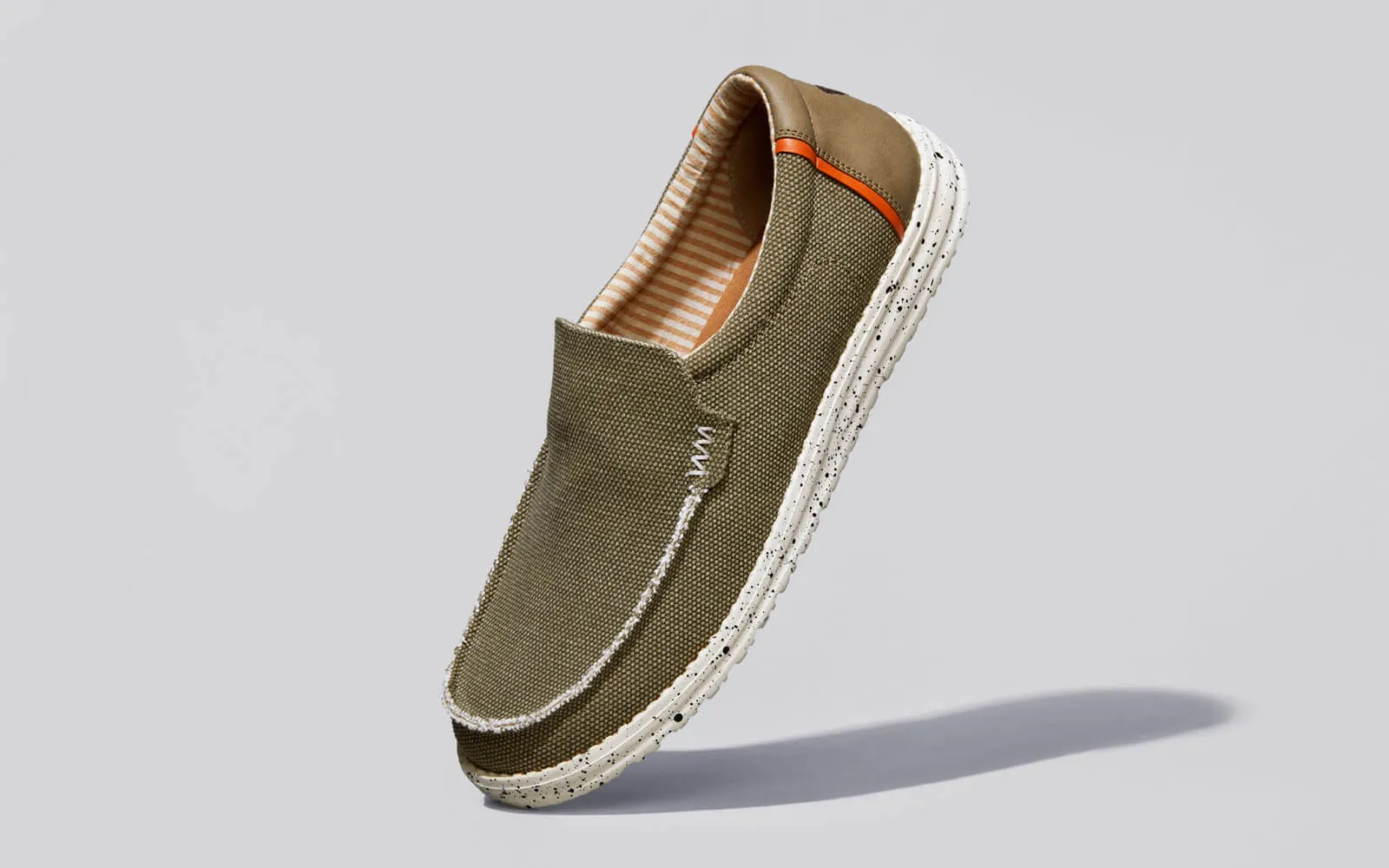 The Wanderers Slip Ons : Olive