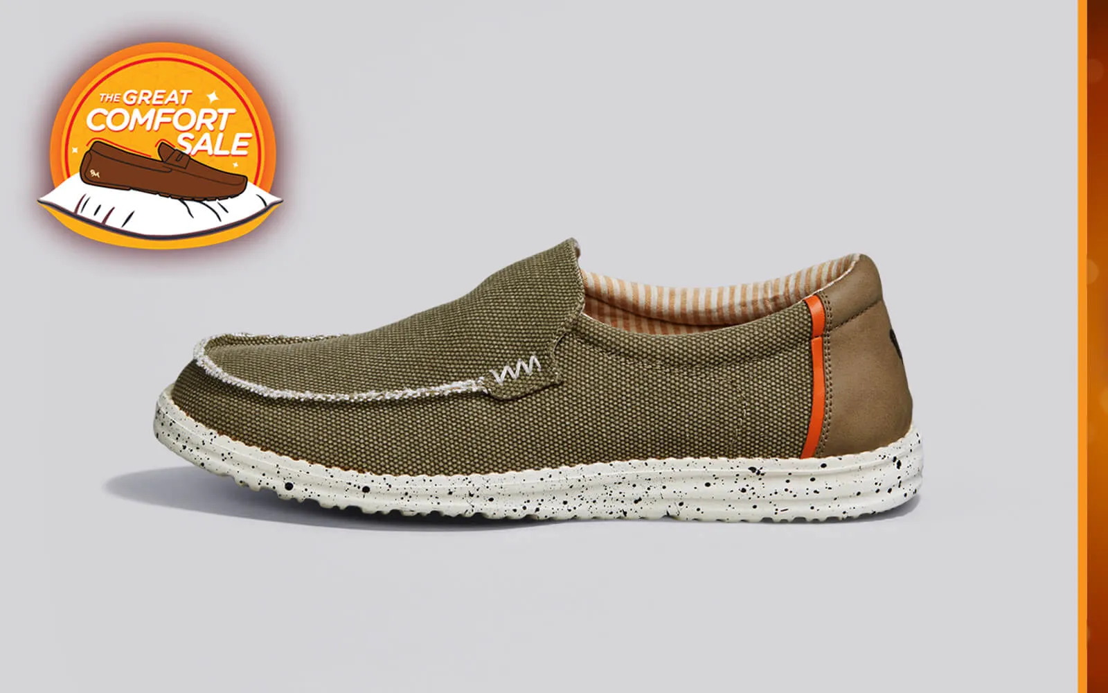 The Wanderers Slip Ons : Olive