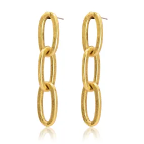 Thick link linear drop Earrings