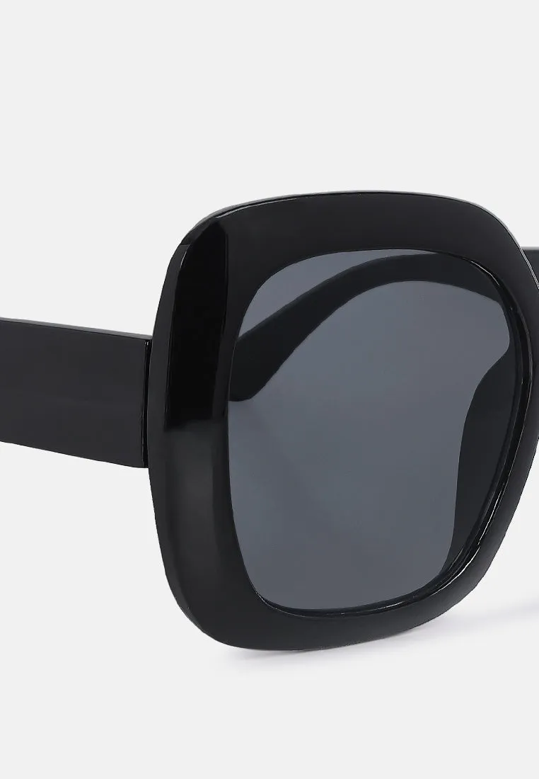 Thick Rim Round Edge Sunglasses