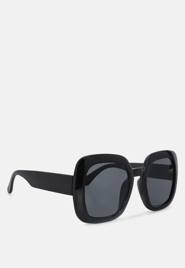 Thick Rim Round Edge Sunglasses