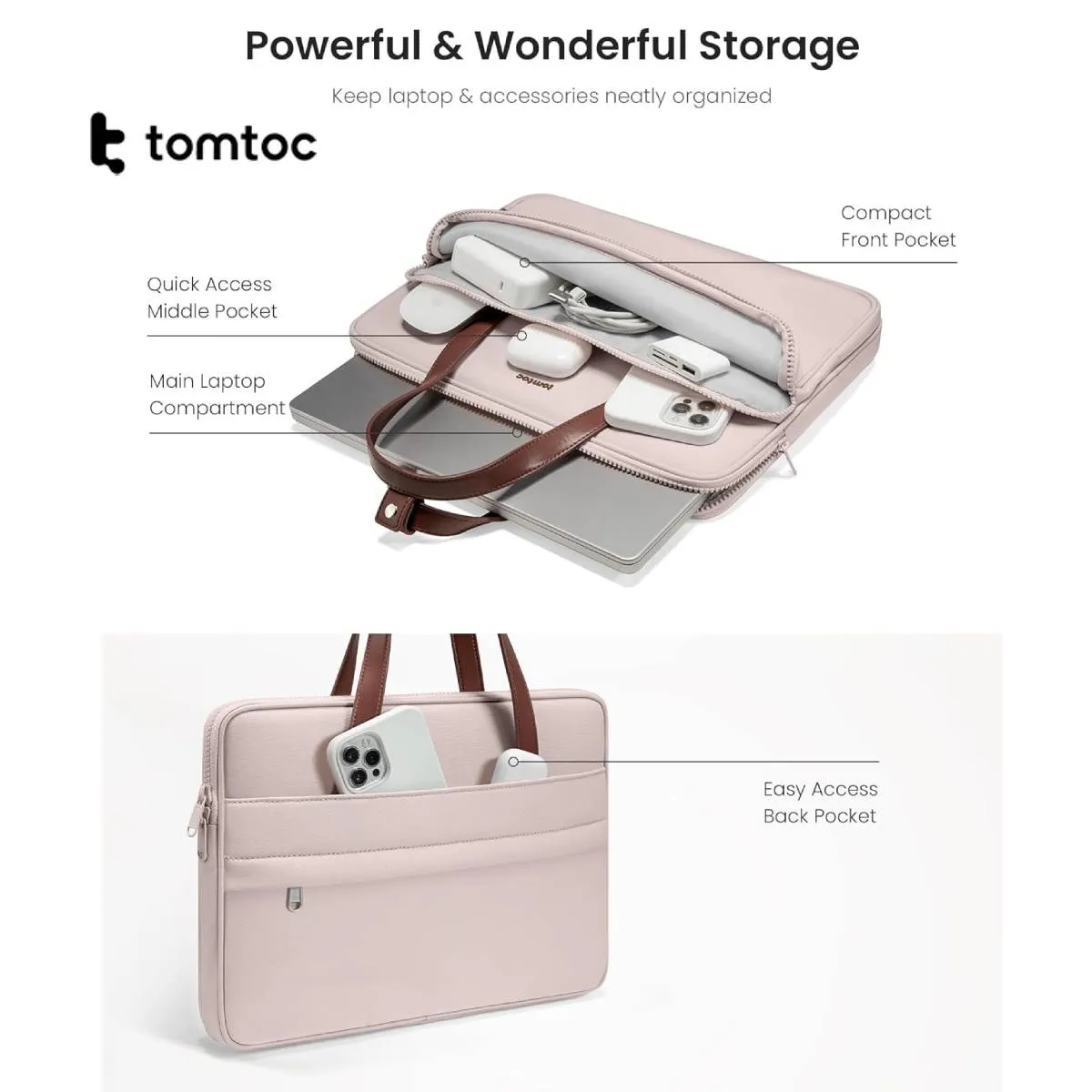 Tomtoc TheHer Laptop Shoulder Bag for MacBook Pro 12″ to 14″